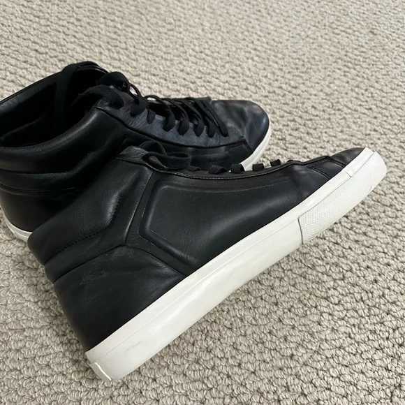 Vince black leather high top sneakers - Picture 2 of 4